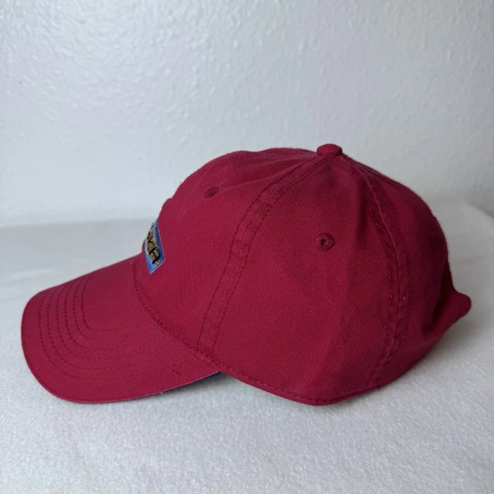Red Alaska Strapback Hat By Sherry Mfg Co Adjustable Strap Cap Souvenir Eagle